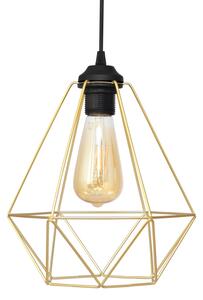 Lustră pe cablu KARO 1xE27/15W/230V auriu/negru