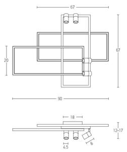 Lustră LED aplicată dimabilă LED/52W/230V Zambelis 22020