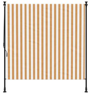 Jaluzea rulou de exterior portocaliu/alb 200x270 cm textil/oțel