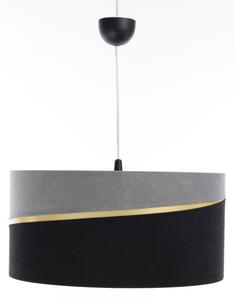 Lustră pe cablu SWING 1xE27/60W/230V negru/gri/auriu