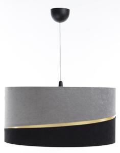 Lustră pe cablu SWING 1xE27/60W/230V negru/gri/auriu