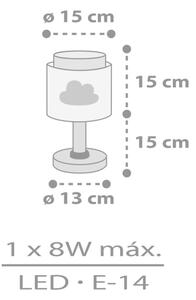 Veioză pentru copii BABY DREAMS 1xE14/8W/230V gri Dalber 76011E