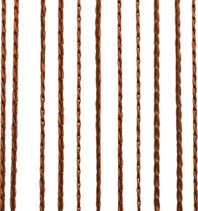Draperii cu franjuri, 2 buc., 100 x 250 cm, maro