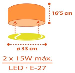 Plafonieră pentru copii TENNIS 2xE27/15W/230V Dalber 41756