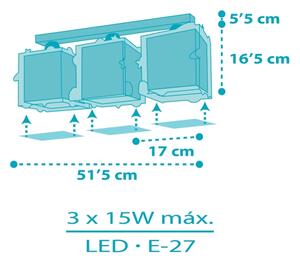 Plafonieră pentru copii ROCKET 3xE27/15W/230V Dalber 63353