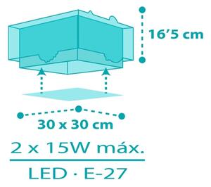 Plafonieră pentru copii HAPPY JUNGLE 2xE27/15W/230V Dalber 63316
