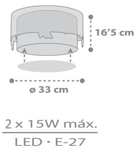 Plafonieră pentru copii LOVING DEER 2xE27/15W/230V Dalber 61276