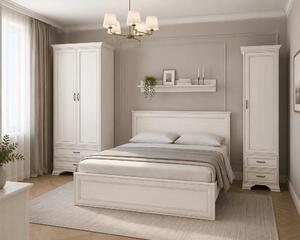 Mobilier dormitor clasic TIFFANY II-2, grej, PAL laminat, 4 piese