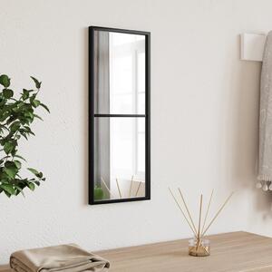 Oglindă de perete, negru, 20x50 cm, dreptunghiulară, fier