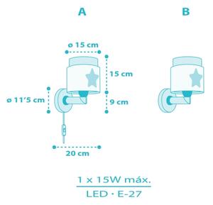 Aplică pentru copii BABY DREAMS 1xE27/15W/230V albastru Dalber 76019T