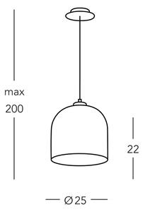 Lustră pe cablu NONNA 1xE27/60W/230V stejar/alb Kolarz A1352.31.W