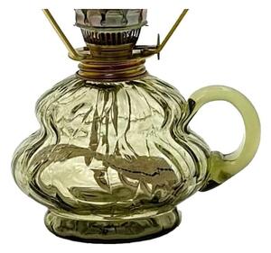 Lampă cu gaz lampant ANNA 33 cm verde-pădure mare crachelură