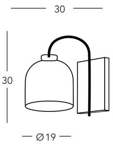 Lampă de perete NONNA 1xE27/60W/230V stejar/alb/verde Kolarz A1352.61.G