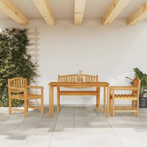 Set mobilier pentru grădină, 4 piese, lemn masiv de tec