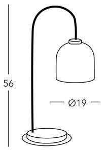 Lampă de masă NONNA 1xE27/60W/230V stejar/alb/gri Kolarz A1352.71.Gr