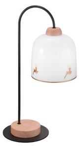 Lampă de masă NONNA 1xE27/60W/230V căprioară stejar/alb/auriu Kolarz A1352.71.Au.100
