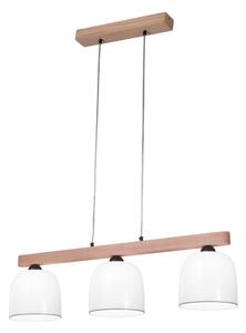 Lustră pe cablu NONNA 3xE27/60W/230V stejar/alb/gri Kolarz A1352.83.Gr