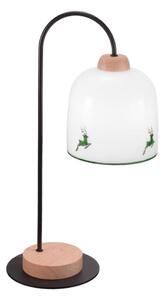 Lampă de masă NONNA 1xE27/60W/230V căprioară stejar/alb/verde Kolarz A1352.71.G.100