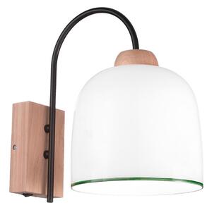 Lampă de perete NONNA 1xE27/60W/230V stejar/alb/verde Kolarz A1352.61.G