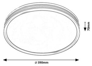 Rabalux 71118 - Plafonieră LED EPORA, 25 W, 230 V, 3000 K