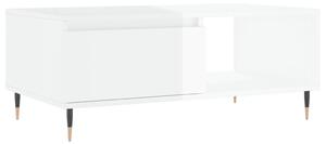Măsuță de cafea, alb extralucios, 90x50x36,5 cm, lemn compozit