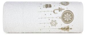 Prosop din bumbac cu model de Crăciun alb cu decorațiuni Šírka: 50 cm | Dĺžka: 90 cm