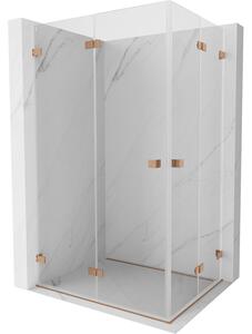 Mexen Lunar-F Duo cabină de duș pliabilă 100 x 80 cm, transparentă, cupru periat - 836-100L-080P-65-00