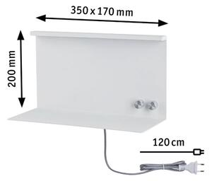 Corp de iluminat dimabil cu raft și USB LED/4,5W + LED/1,6W 230V Paulmann 78919