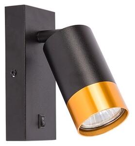 Spot de perete 1xGU10/35W/230V negru/auriu