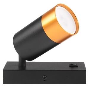 Spot de perete 1xGU10/35W/230V negru/auriu