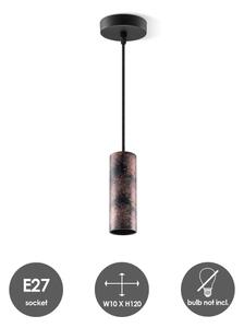 Lustră pe cablu SAGA 1xE27/40W/230V negru/bronz