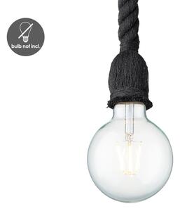 Lustră pe cablu LEONARDO ROPE 1xE27/10W/230V negru