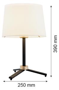 Lampă de masă CAVALINO 1xE27/15W/230V crem/negru Argon 8319