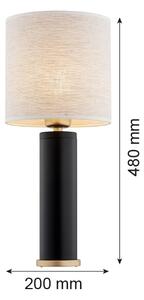 Lampă de masă RIVA 1xE27/15W/230V negru Argon 8316
