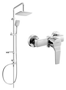 Mexen Caro Sven set de duș exterior cu duș deasupra și baterie de duș, crom - 746640262-00