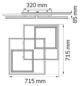 Lustră LED aplicată dimabilă VISO LED/62W/230V Wofi 10644