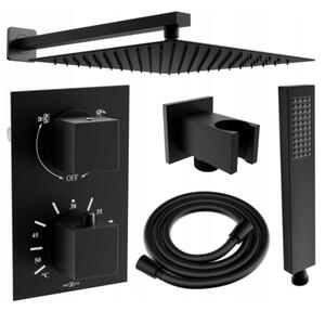 Mexen Cube DR02 set de duș încastrat cu duș de ploaie 25 cm, negru - 77502DR0225-70