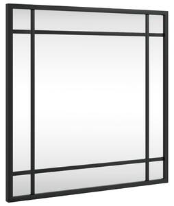 Oglindă de perete, negru, 40x40 cm, pătrată, fier