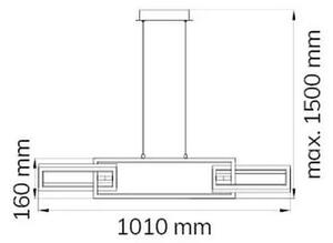Lustră LED pe cablu dimabilă MURIEL LED/26W/230V Wofi 6133.03.64.9000