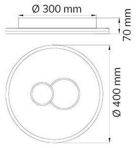 Plafonieră LED dimabilă NADRA LED/27W/230V Wofi 11246