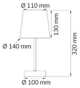 Lampă de masă CESENA 1xE14/42W/230V alb Wofi 832401060000