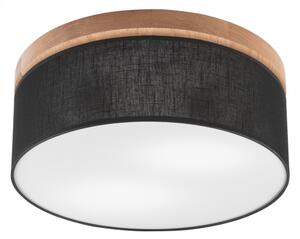 Plafonieră Brilagi BELLADONNA 2xE27/15W/230V d. 40 cm negru/stejar