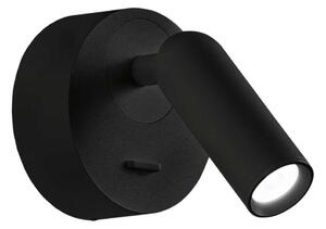Spot LED de perete BEAN LED/3W/230V negru Ideal Lux