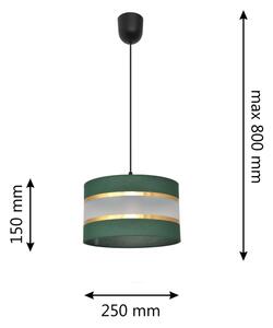 Lustră pe cablu HELEN 1xE27/15W/230V d. 25 cm verde/auriu