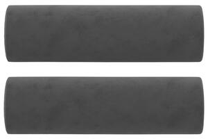 Perne decorative, 2 buc., negru, Ø15x50 cm, catifea