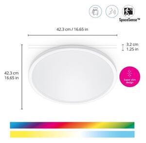 WiZ - Plafonieră LED RGB SUPERSLIM dimabilă 22W 230V Wi-Fi albă