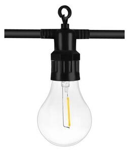 Ghirlanda LED decorativa, lumina alba-calda, 10 LED-uri, waterproof, 6.2 m, negru