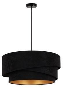 Lustră pe cablu Duolla KOBO 1xE27/15W/230V d. 45 cm negru/auriu