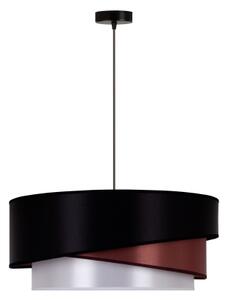 Lustră pe cablu Duolla KOBO 1xE27/15W/230V d. 45 cm negru/roșu-burgund/argintiu