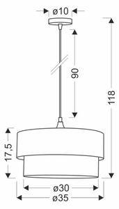 Lustră pe cablu SOLANTO 1xE27/60W/230V verde/negru